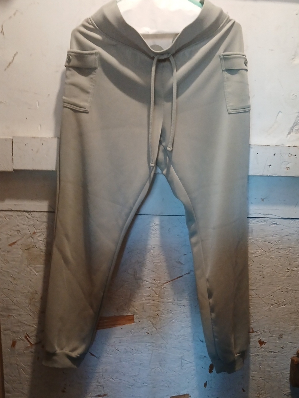 a new day Cargo Drawstring Joggers in Sage Super Soft Size Large